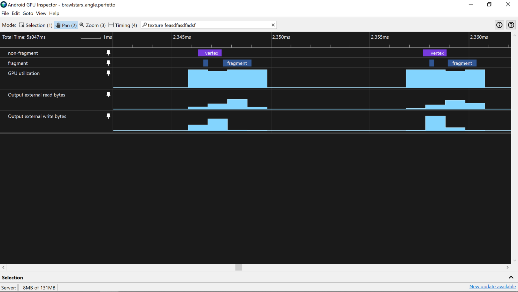 Output External counter tracks