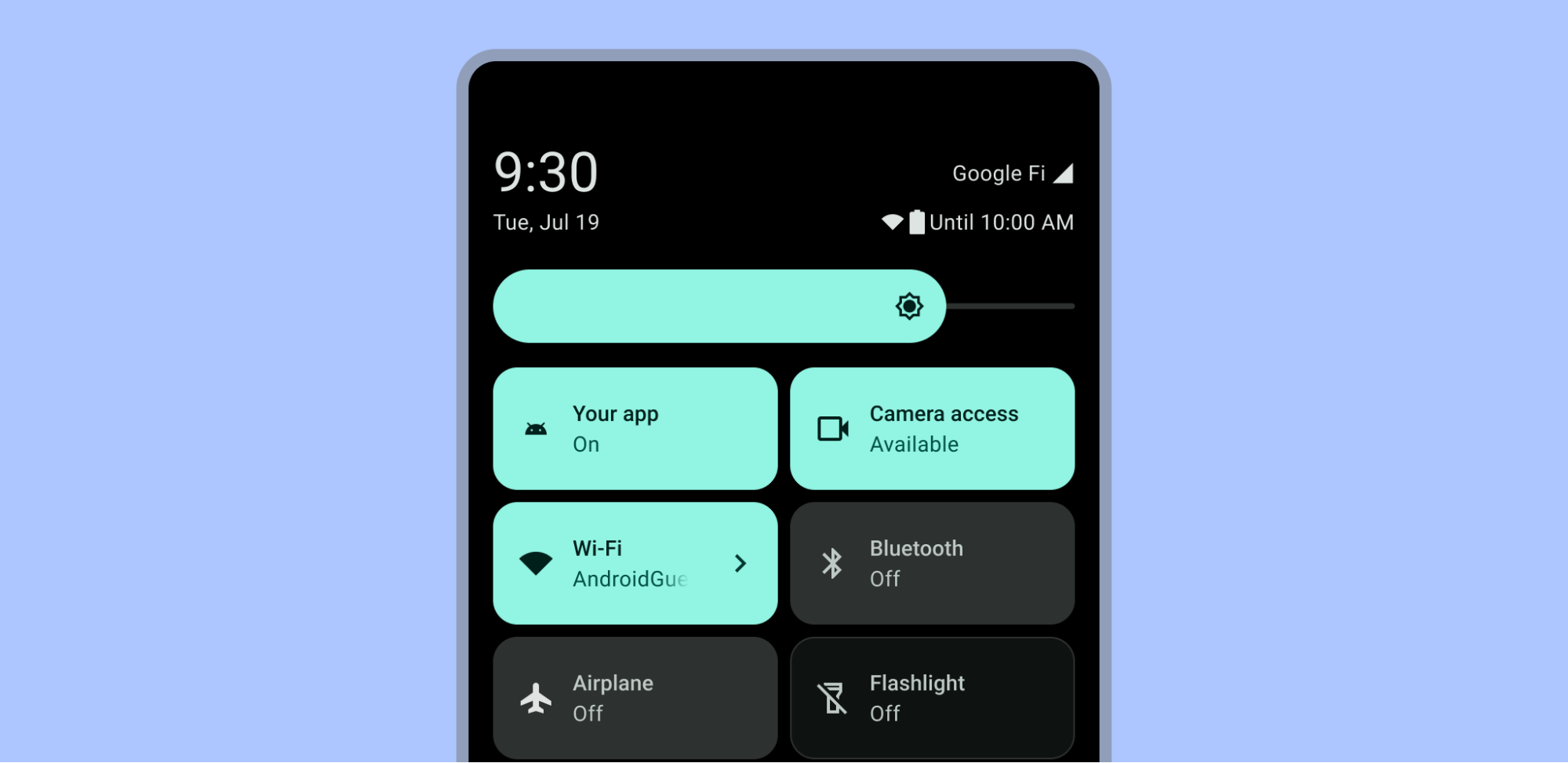 quick settings