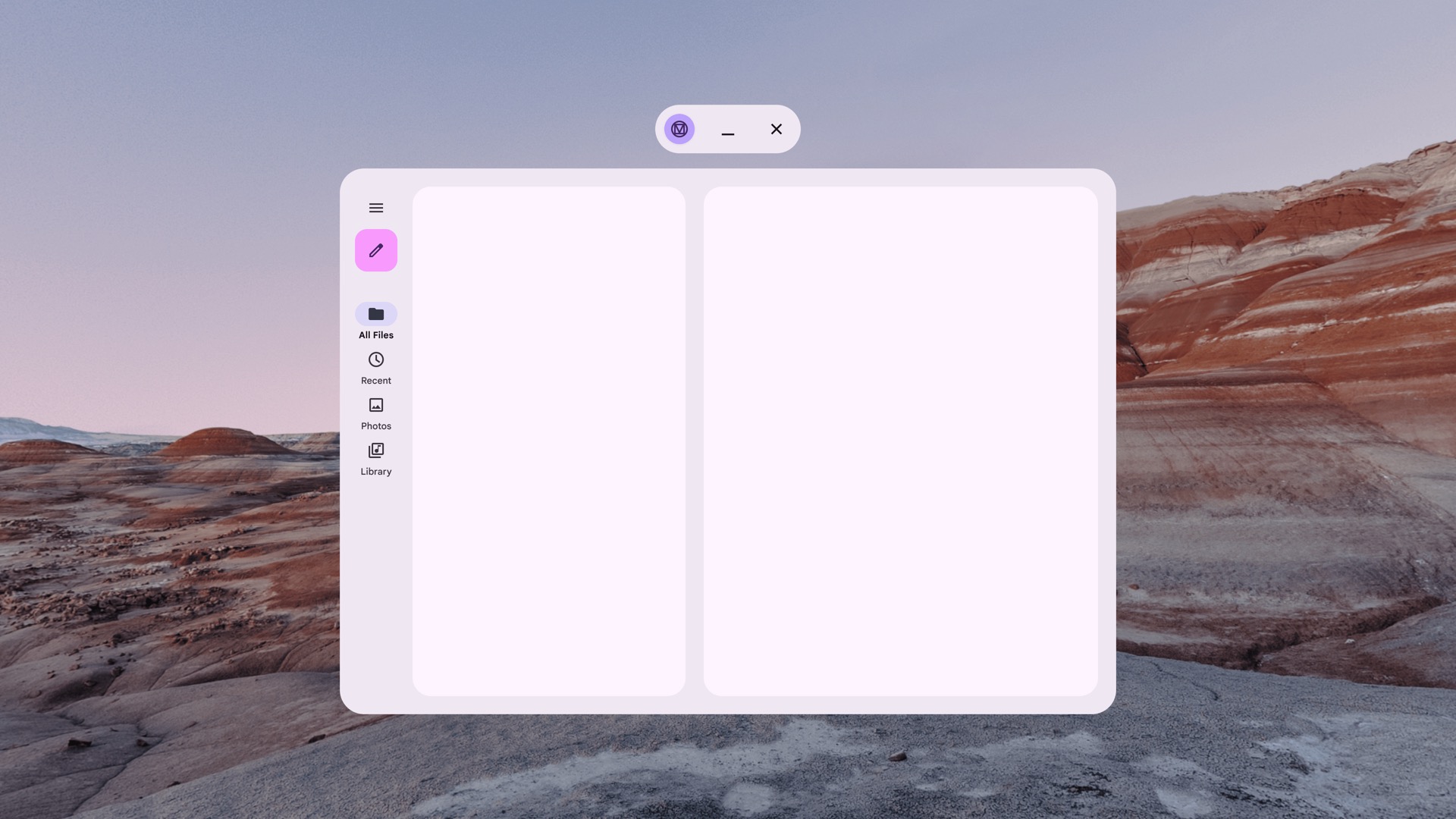 Non-spatialized navigation rail from Material Design in Home
Space