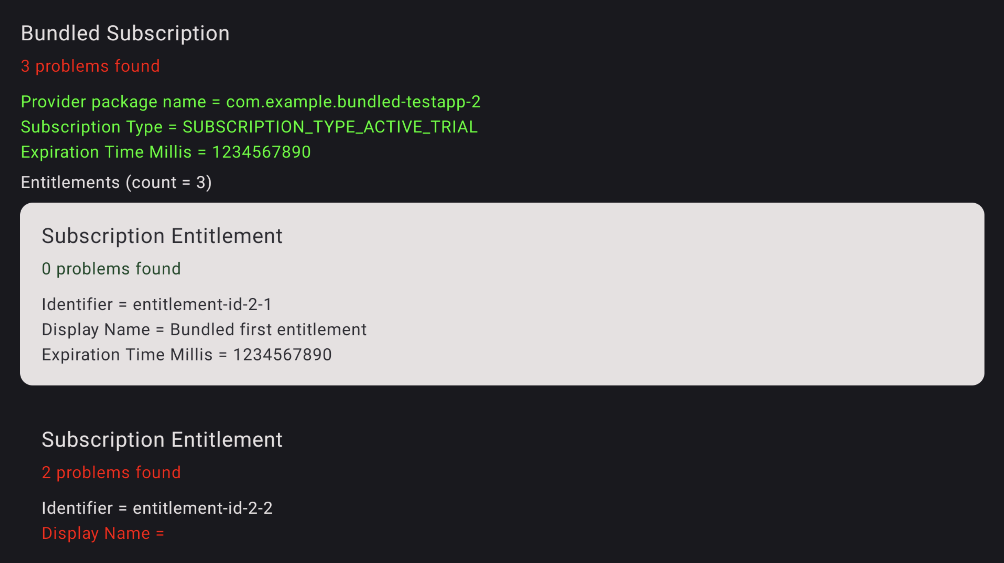 Verification App Error Details Screenshot