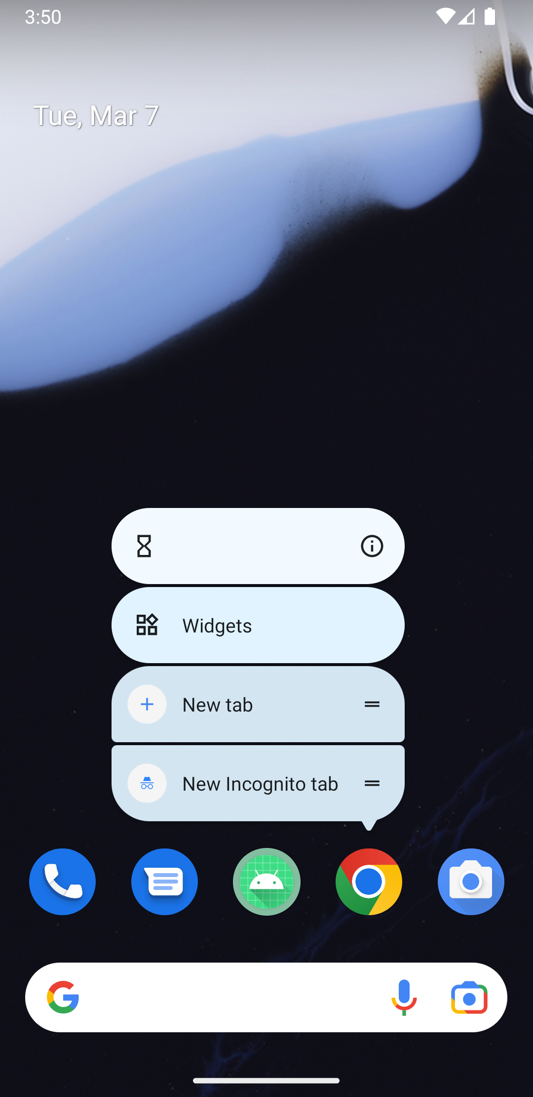 app shortcuts